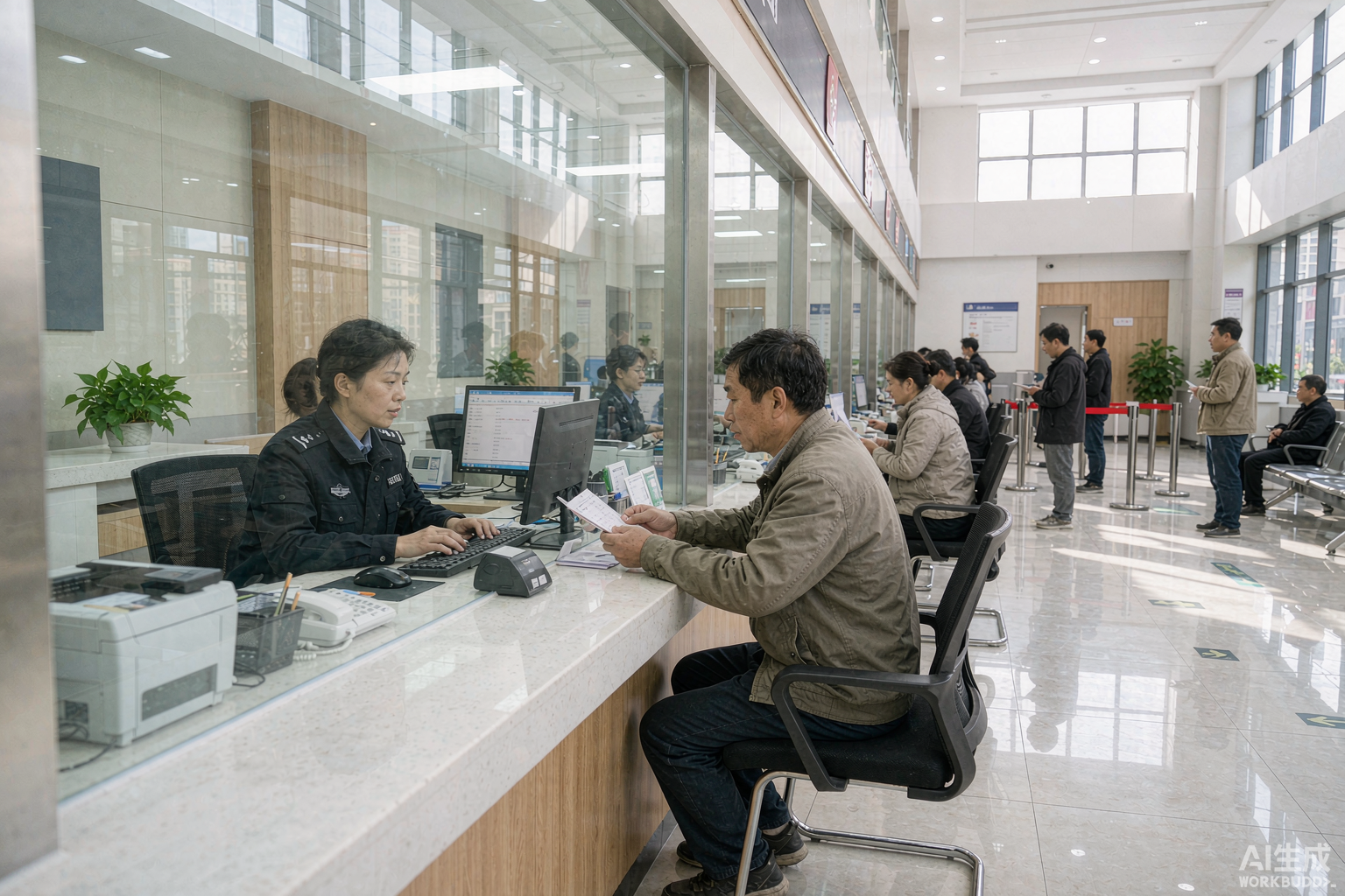 政务服务大厅公安户籍窗口办理身份证